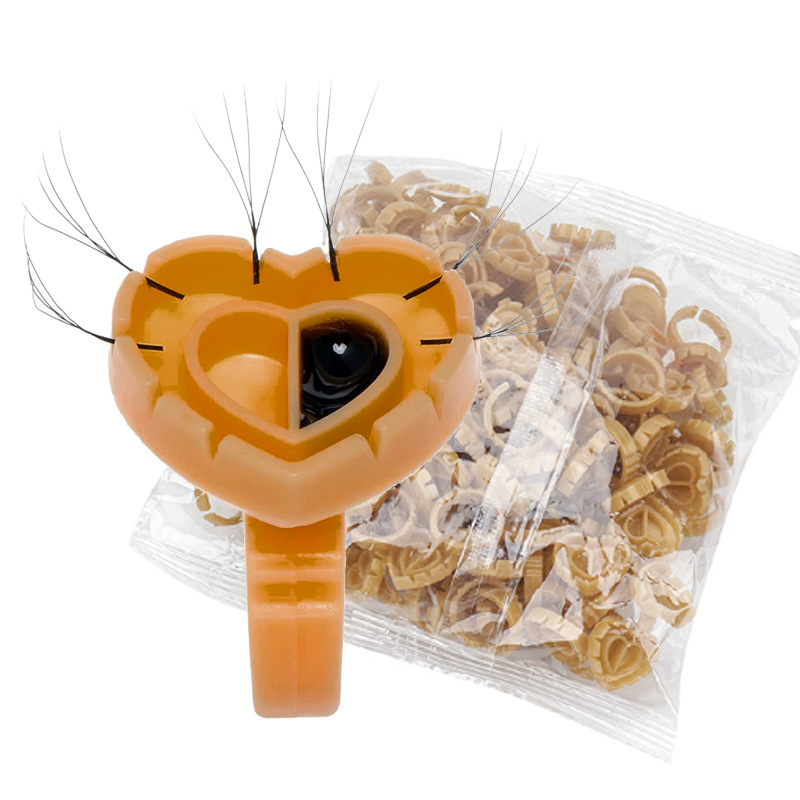 Eyelash Extension Fan - 500PCS Glue Rings for Lash Extension