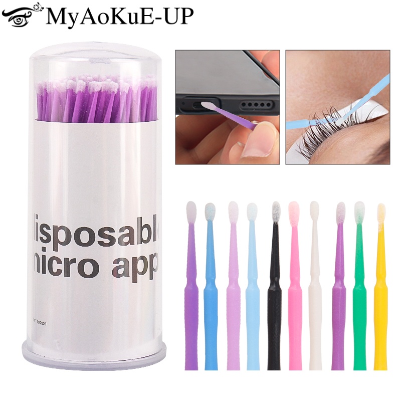 Eyelash Extension Options - 100pcs Disposable Eyelash Brush Lash Extension