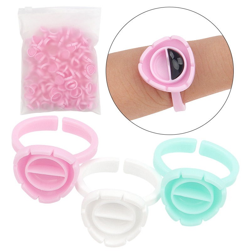 Eyelash Extension Fan - 100Pcs Disposable Eyelash Extension Glue Fan