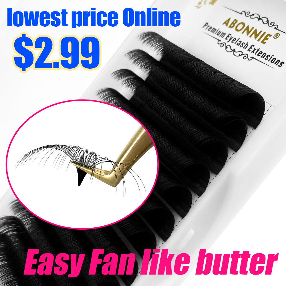 Eyelash Extension Fan - Abonnie 0.03-0.10mm Easy Fan Lashes Mega