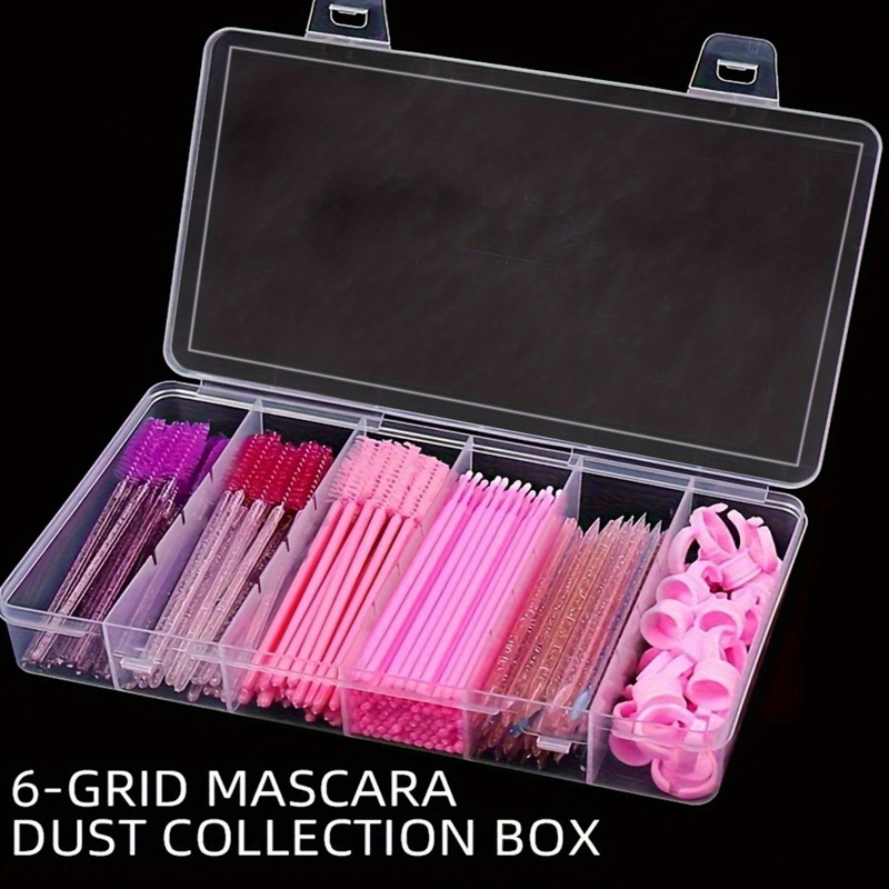 Eyelash Extension Model - 6-compartment storage box, plastic jewelry storage