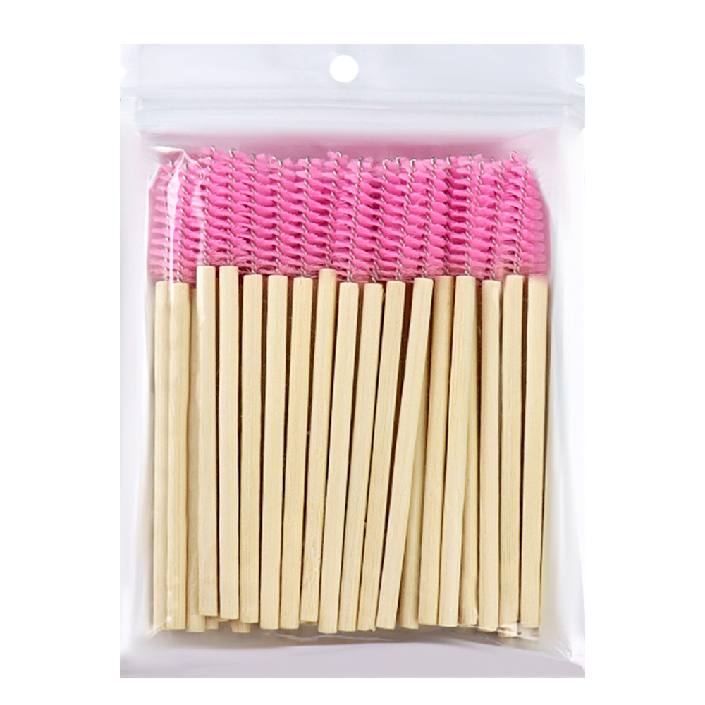 50Pcs Bamboo Handle Eyelash Br - Eyelash Extension Options 评论和价格
