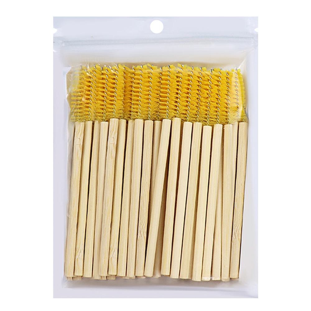 50Pcs Bamboo Handle Eyelash Br - Eyelash Extension Options 评论和价格