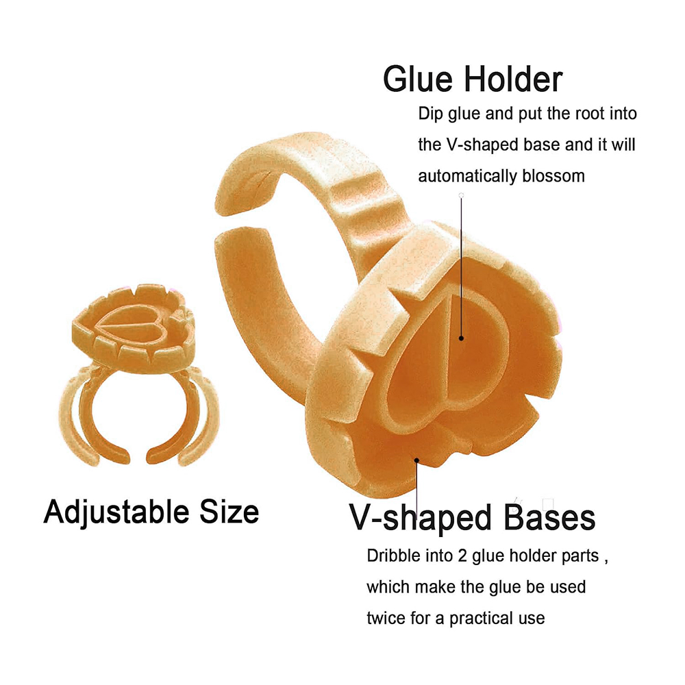 500PCS Glue Rings for Lash Ext - Eyelash Extension Fan 评论和价格