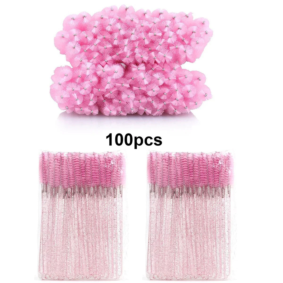 100pcs Disposable Eyelash Brus - Eyelash Extension Options 评论和价格