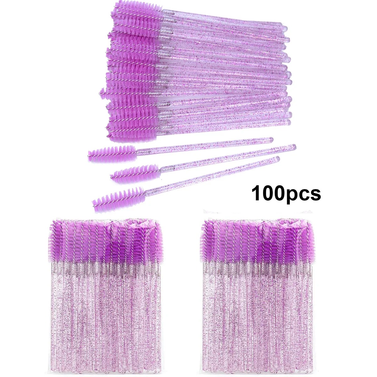 100pcs Disposable Eyelash Brus - Eyelash Extension Options 评论和价格