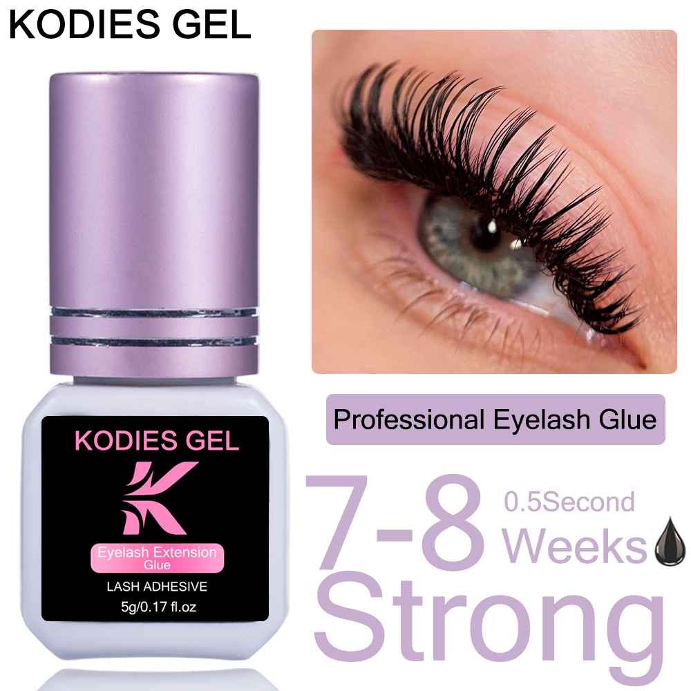 KODIES GEL Extra Strong Eyelas - Eyelash Extension Glue For Sensitive Eyes 评论和价格
