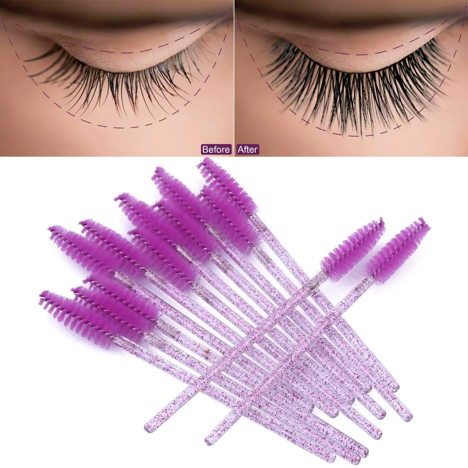 100/1000/2000pcs Disposable Ma - Eyelash Extension Options 评论和价格