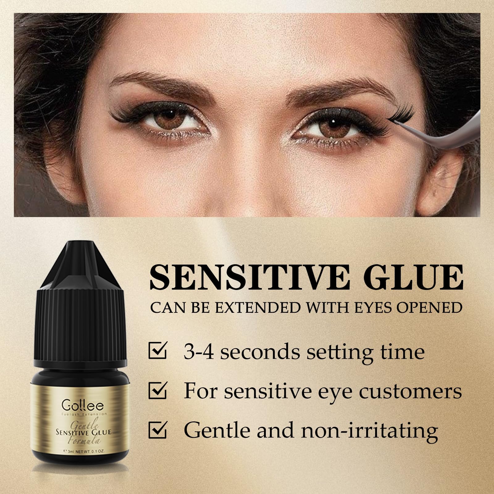 Gollee Eyelash Adhesive Cluste - Eyelash Extension Glue For Sensitive Eyes 评论和价格