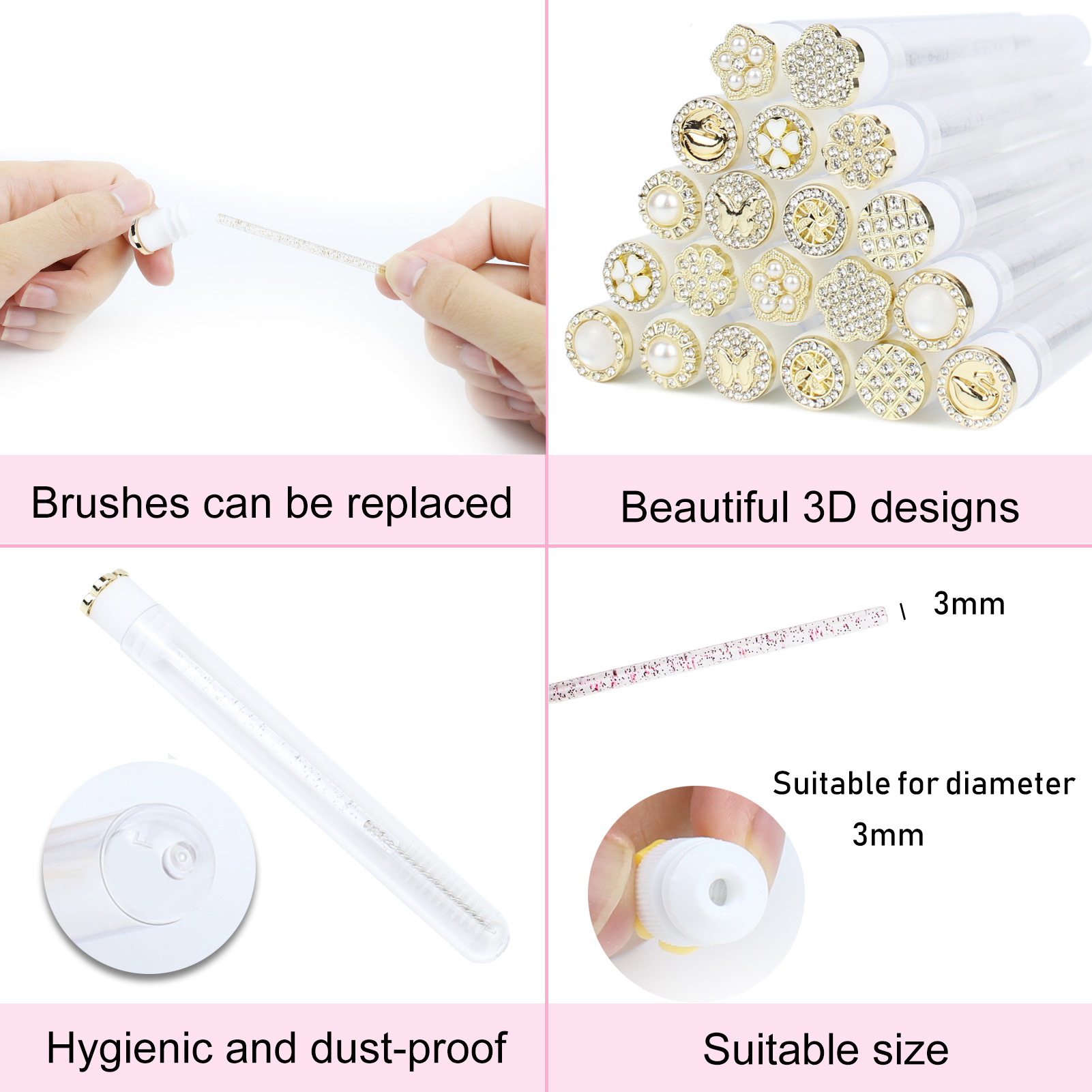 Mascara Wands Tube 30pcs Reusa - Eyelash Extension Options 评论和价格