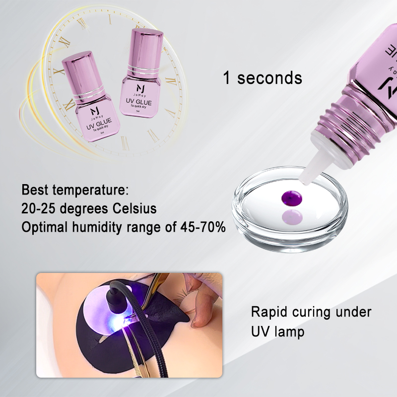 JOMAY 3 Bottles Fast Drying UV - Eyelash Extension Glue For Sensitive Eyes 评论和价格