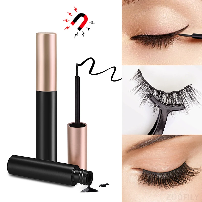 1/2Pcs Black Magnetic Eyeliner - Eyelash Extension Glue For Sensitive Eyes 评论和价格